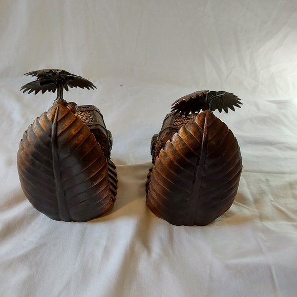 Treasure Chest Island Bookend Palm Tree Chests Pirate Unique Set. - Picture 3 of 10